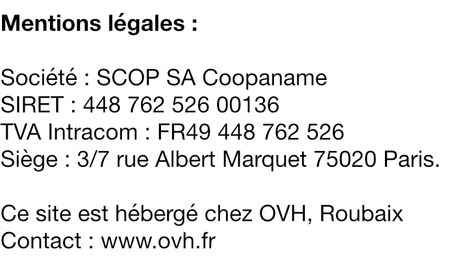 Mentions légales